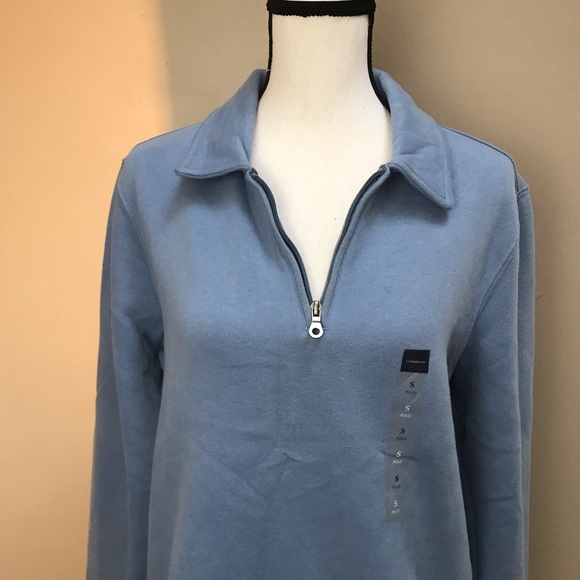 Croft & Barrow NWT Light Blue Collared Sweater S - Picture 4 of 6
